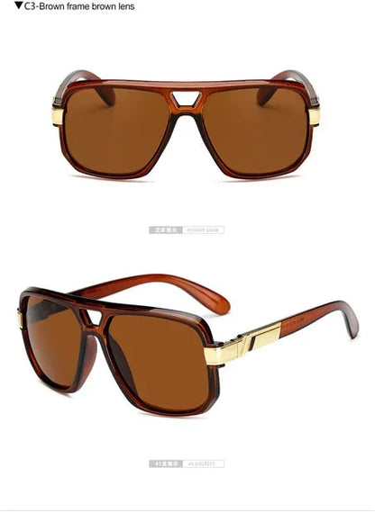 Long Keeper Square Sunglasses Men Luxury Brand Design Couple Lady Celebrity Flat Hot Women Sun Glasses Super Star Cool Eyewear - Shello's Creative Boutique