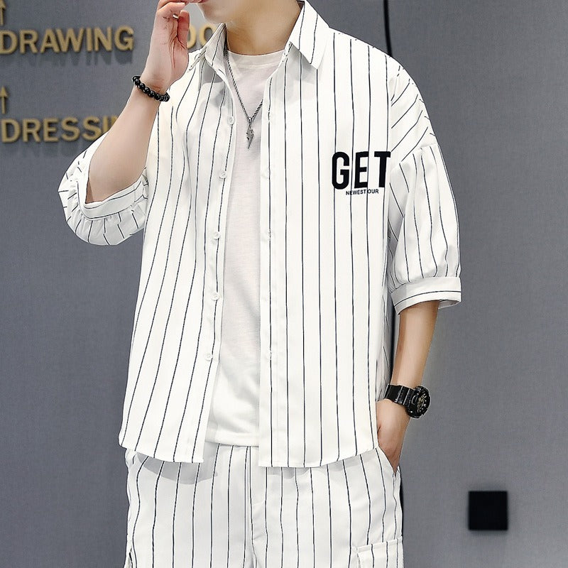 teenage five quarter pants fashionable two-piece set eprolo