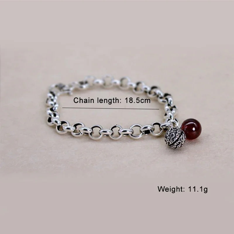 XIYANIKE 925 Sterling Silver hollow bell chain bracelet Wedding Party Statement Jewelry For Women Fashion Bracelet Gifts VBS4149 - Shello's Creative Boutique