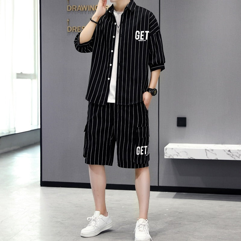 teenage five quarter pants fashionable two-piece set eprolo