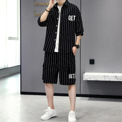 teenage five quarter pants fashionable two-piece set - Shello's Creative Boutique