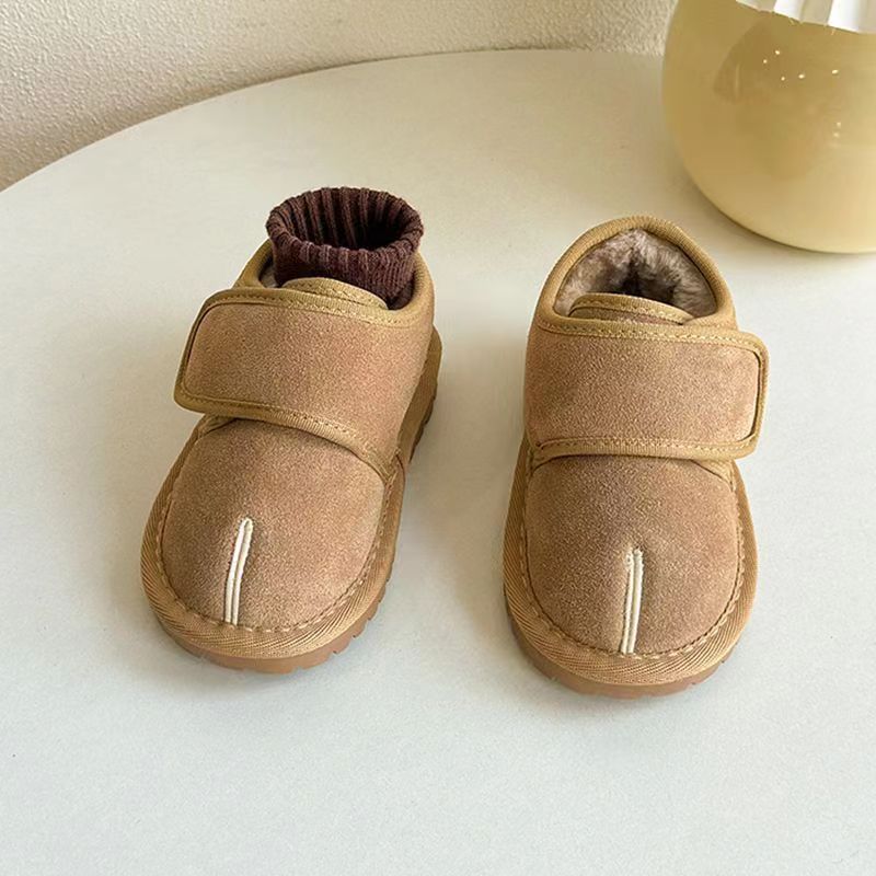 Baby Cotton Shoes Autumn/Winter New Children's Velvet Shoes Men's and Women's Shoes Fake Split Toe Snow Boots eprolo