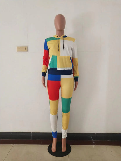 ADFVAT Colorful Plaid Print Two-Piece Tracksuit - Shello's Creative Boutique