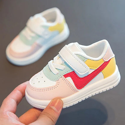 Baby Sports Sneakers – Soft Leather Flats for Stylish Little Steps - Shello's Creative Boutique