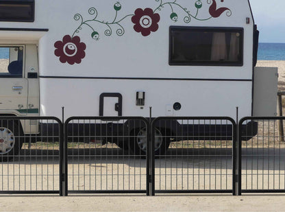 8-Panel Dog Fence - 24" Portable Indoor/Outdoor Pet Pen