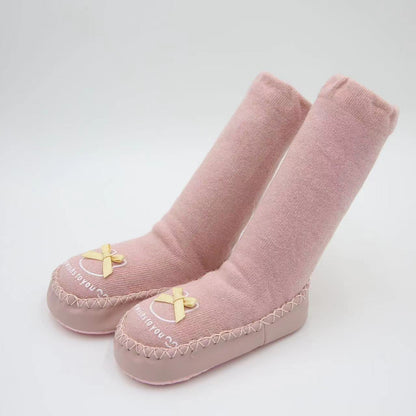 Spring and Autumn Baby Floor Socks Middle Tube Anti-slip Children's Toddler Shoes Combed Cotton Newborn 0-3 Years Old Socks eprolo