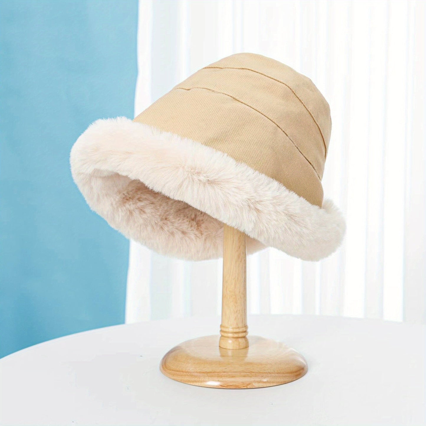 Winter Thermal Bucket Hat, Faux Fur Plush Thickened Ear Protection Fisherman Warmer Hat For Women Xmas Gift Shello's Creative Boutique