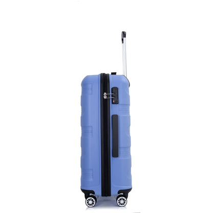 Hardshell Suitcase Spinner Wheels PP Luggage Sets Lightweight Durable Suitcase ,3-Piece Set (20/24/28) ,Purplish Blue - Shello's Creative Boutique