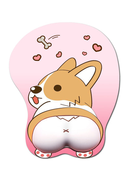 Lovely Corgi Non Slip Silica Gel Wrist Rest Mouse Pad Wrist Support Computer Ergonomic Mouse Mat 