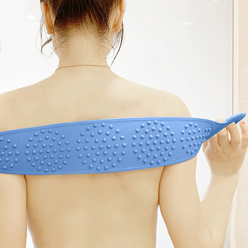 Hot Body Wash Silicone Body Scrubber Belt Double Side Shower Exfoliating Belt Removes Bath Towel Shello Creative Boutique