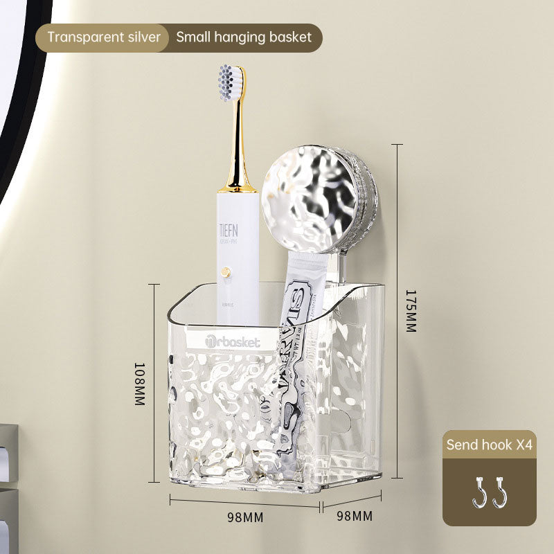 Suction tray rack bathroom shelf no punch bathroom wash table hanging basket wall hanging wall receiving rack eprolo