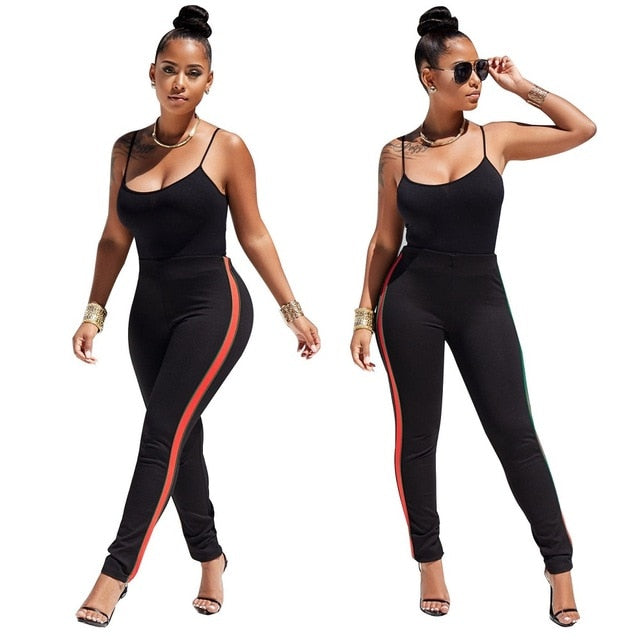 Fashion two piece set tracksuit women clothes Plus size Sexy halter top and pants eprolo