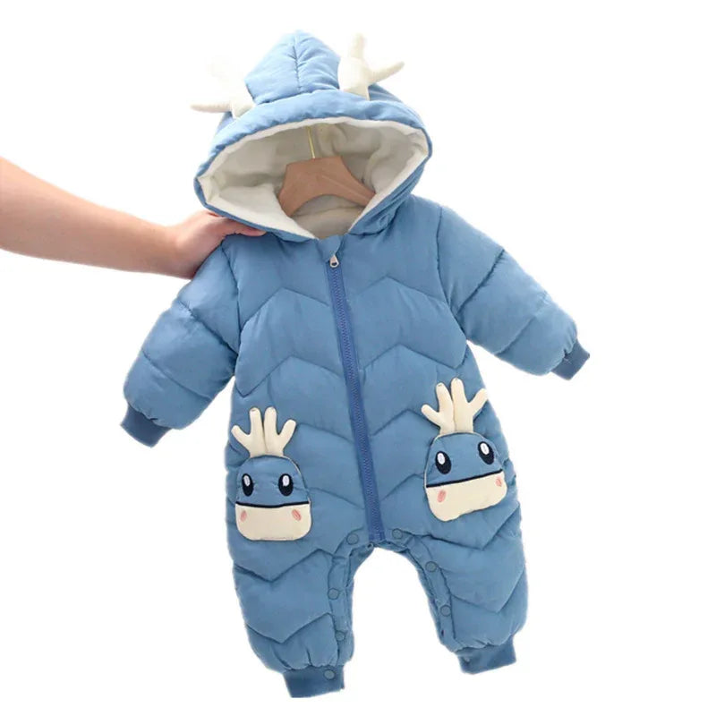 Newborn Baby Clothes Winter Climbing Clothes Baby Romper Boys And Girls One-Piece Suit Outer Wear - Shello's Creative Boutique