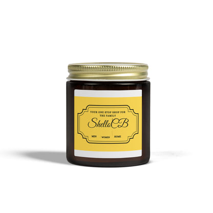 Coconut Apricot Wax Candle – Premium Hand-Poured Scented Candle with Gold Lid