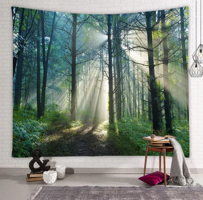 Beautiful Natural Forest Printed Large Wall Tapestry Wall Art Decor - Shello's Creative Boutique