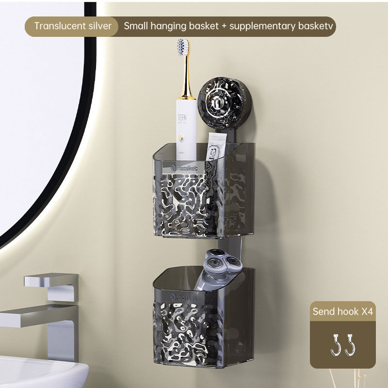 Suction tray rack bathroom shelf no punch bathroom wash table hanging basket wall hanging wall receiving rack eprolo