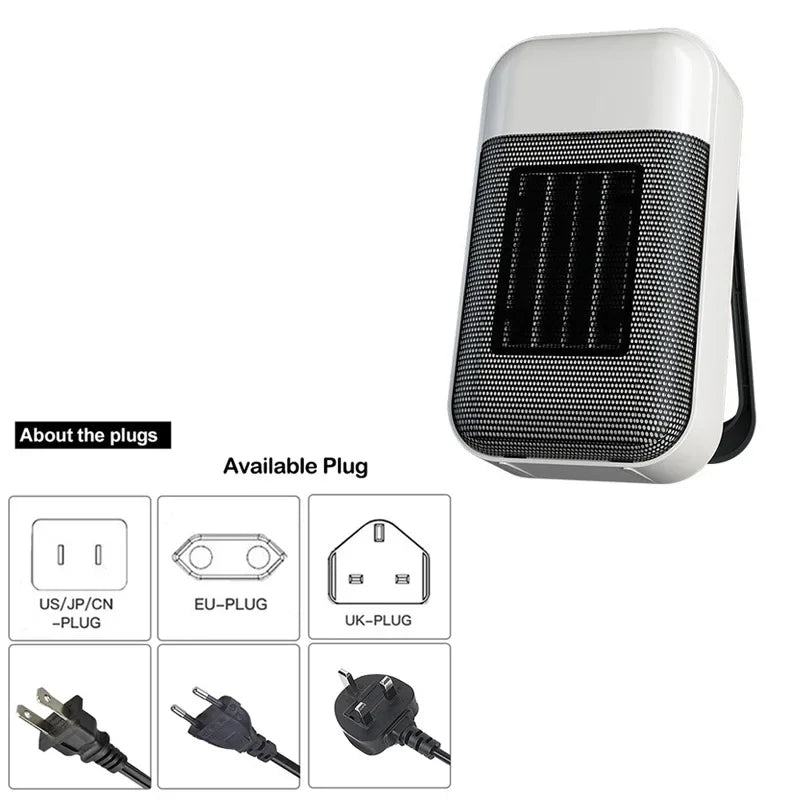 500W Electric Fan Heater Space Heater PTC Fast Heating 110V/220V Office Desktop Portable Electric Heater Radiator Air Heaters eprolo