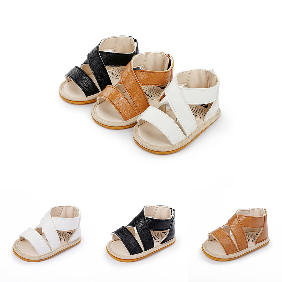 Baby Boy Summer Sandals Rubber Sole Breathable Toddler Shoes 0-3-6-9-12 Months Shoes eprolo