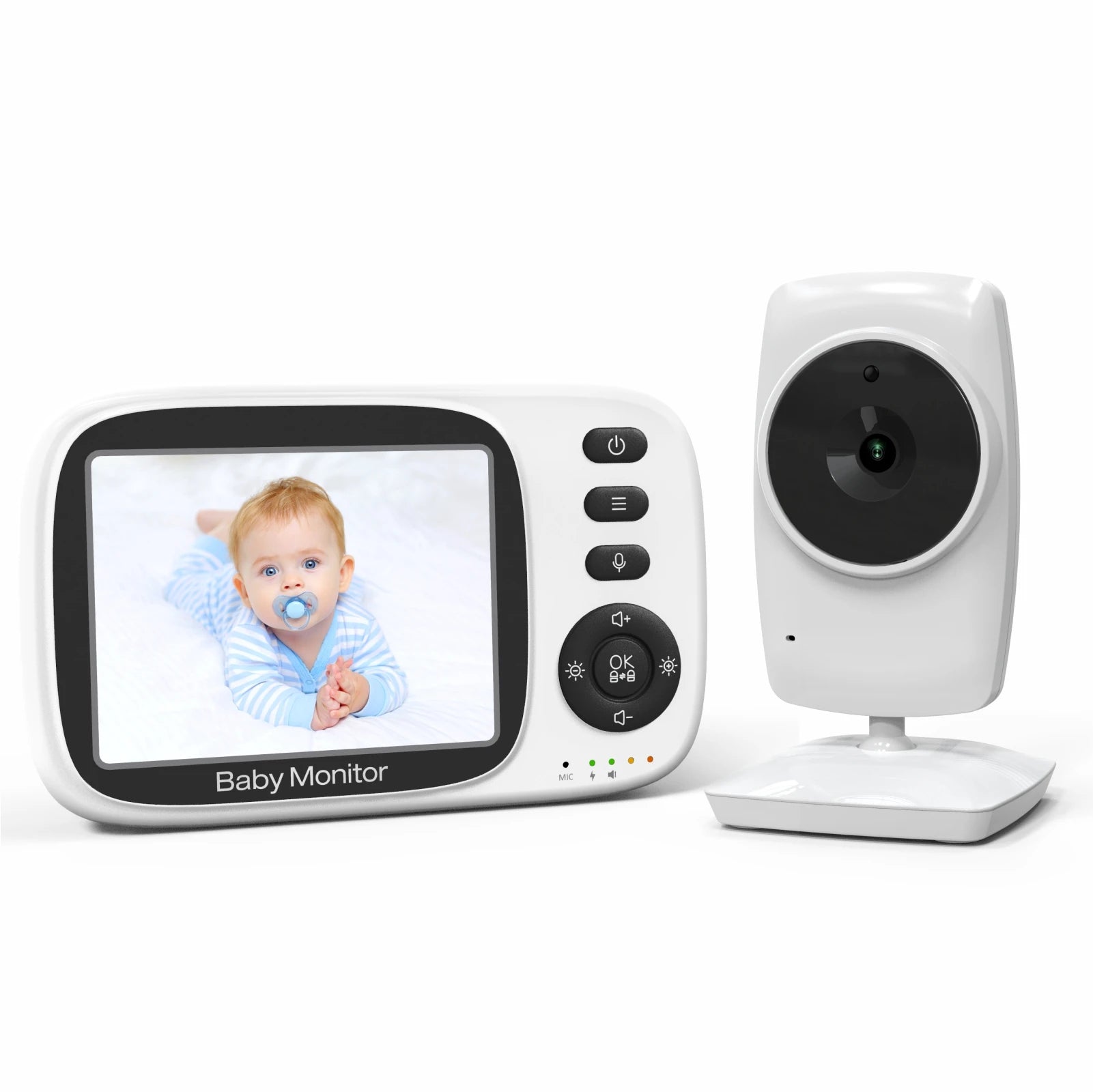 Video Baby Monitor 2.4G Wireless with 3.2 Inches LCD 2 Way Audio Talk Night Vision Surveillance Security Camera Babysitter eprolo