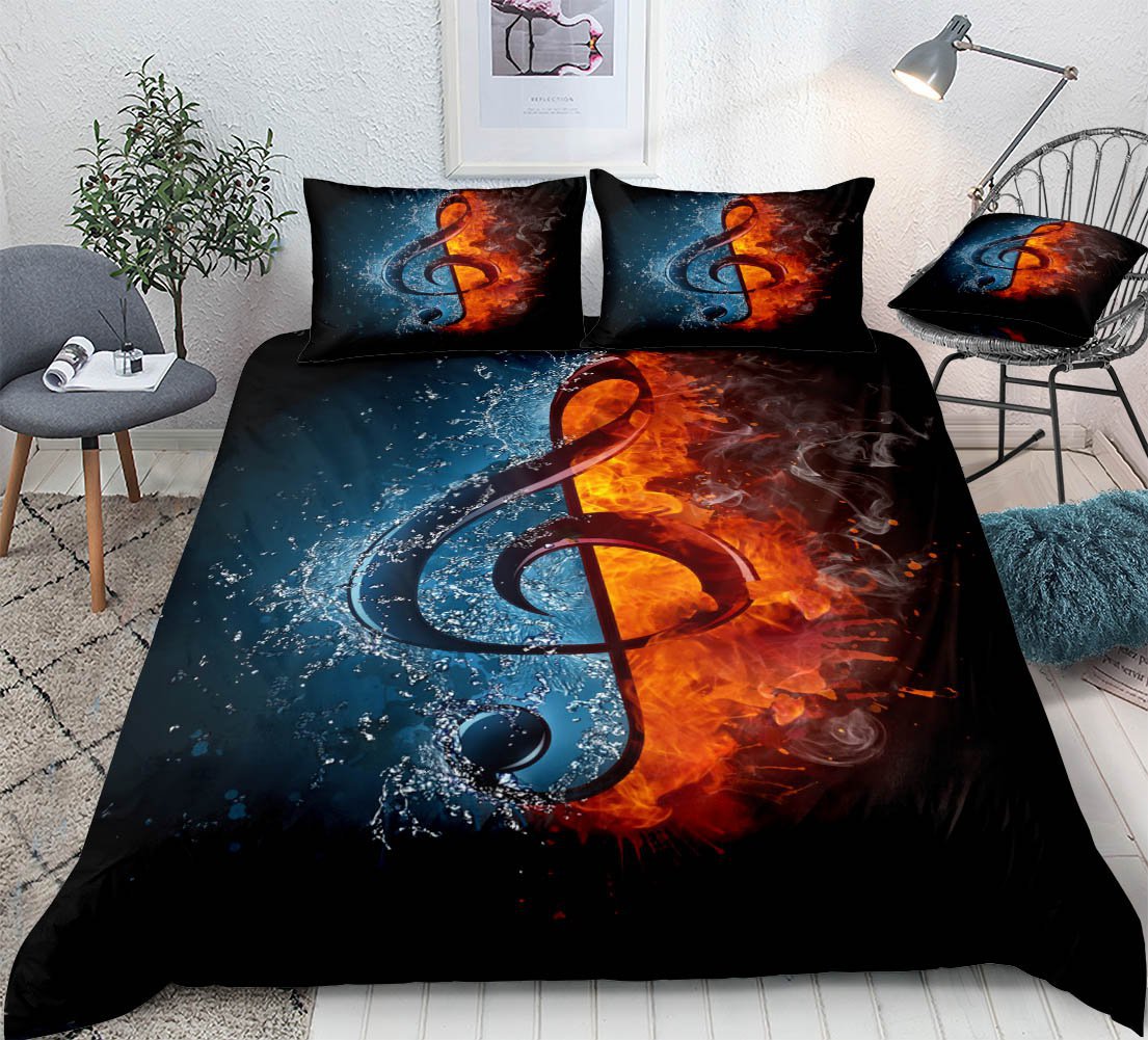 3D Note Home Textiles Three Piece Sheet Pillow Cover Quilt Cover eprolo
