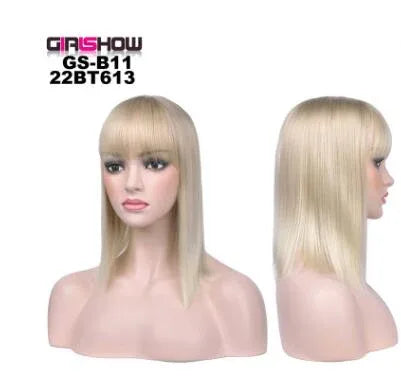 Short Bob Wig with Bangs - Straight Synthetic Heat Resistant - Shello's Creative Boutique