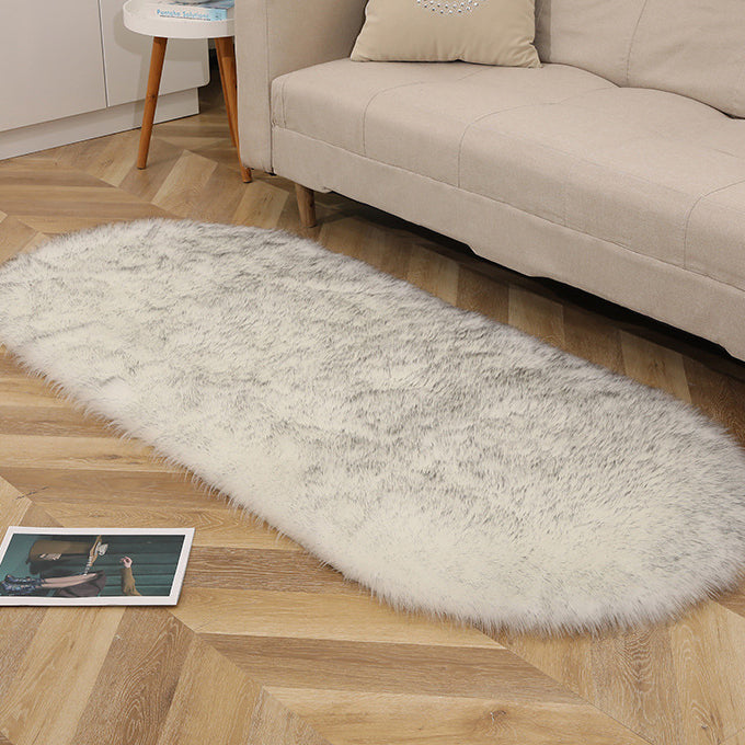 Imitation Wool Carpet, Oval Plush Carpet, Tea Table, Living Room, Bedroom, Bedside Blanket, Window Mat eprolo