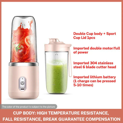 Juicer Portable Six Blade Charging Small Household Juice Cup Fully Automatic and Multifunctional Juice Cup - Shello's Creative Boutique