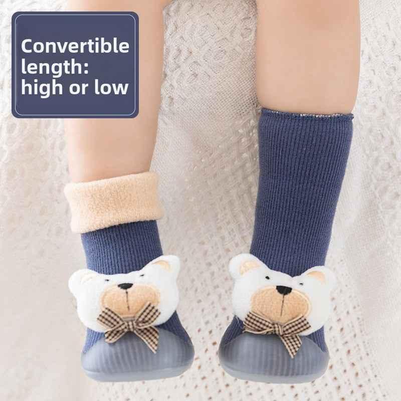 Winter Cotton Warm Baby Floor Socks - Non-Slip Grip Soles - Shello's Creative Boutique