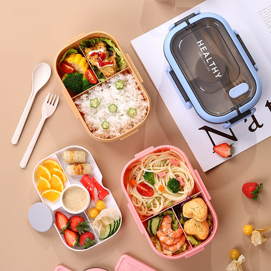 Sealed leak-proof portable large capacity compartment lunch box lunch box outdoor picnic box eprolo