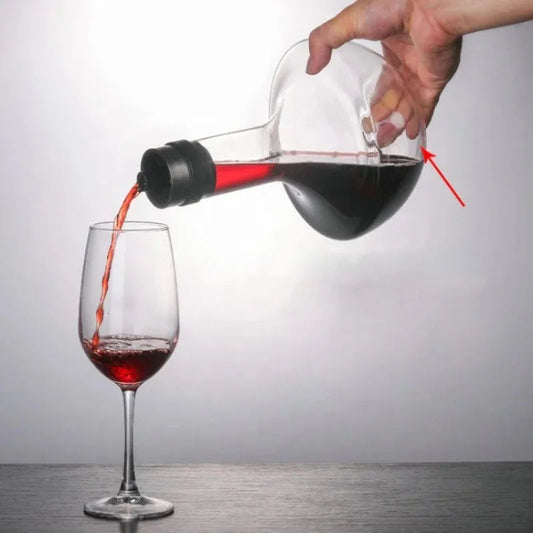 Wine Decanter Built-in Aerator Pourer Carafe Red Wine Decanter 100% Lead-free Crystal Glass Wine Hand-held Aerator eprolo