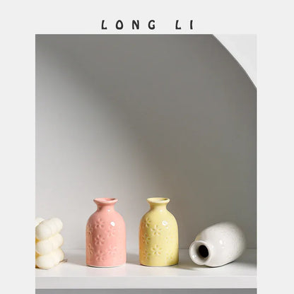 Ceramic Aromatherapy Bottle – Elegant Mini Vase - Shello's Creative Boutique
