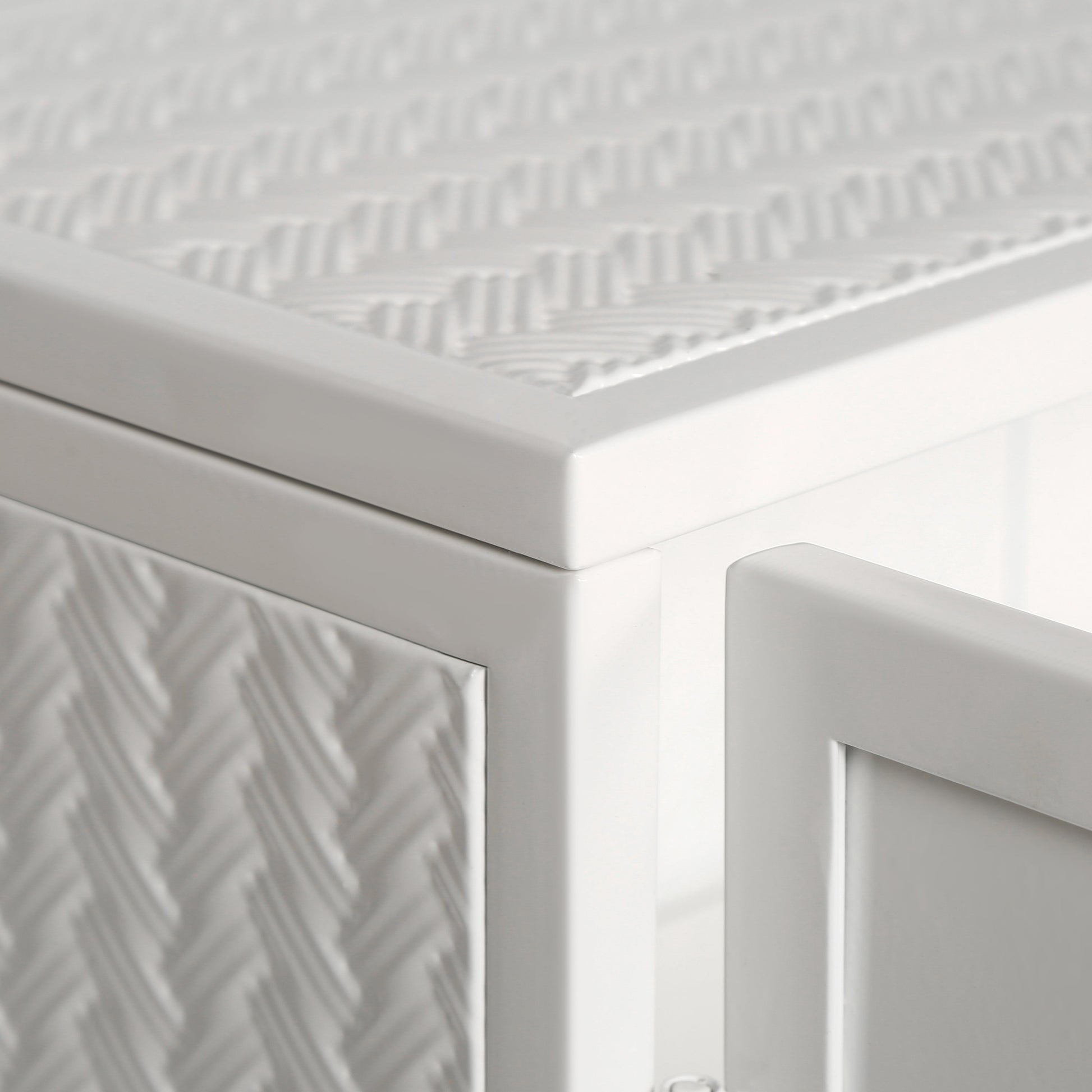 27.56"Glass Doors Modern Two-door Wall Cabinet with Featuring Three-tier Storage White eprolo
