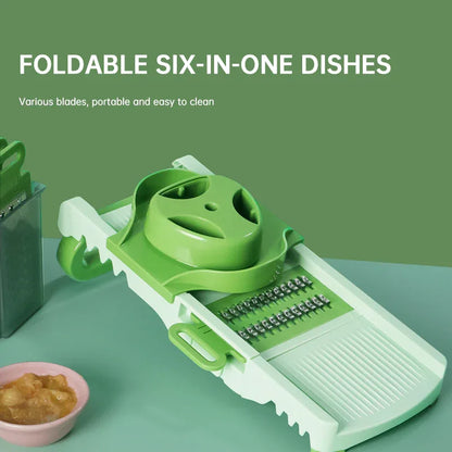 5-IN-1 BL ADE BOX INTEGRATED STORAGE Fruit Chopper Slicer Dicer Cutter Grinder Set Vegetable Processor Slicer Cutter - Shello's Creative Boutique