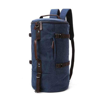Men Travel Backpack Male Canvas Luggage Duffel Cylinder Bag Mountaineering Hiking Backpack For Men - Shello's Creative Boutique