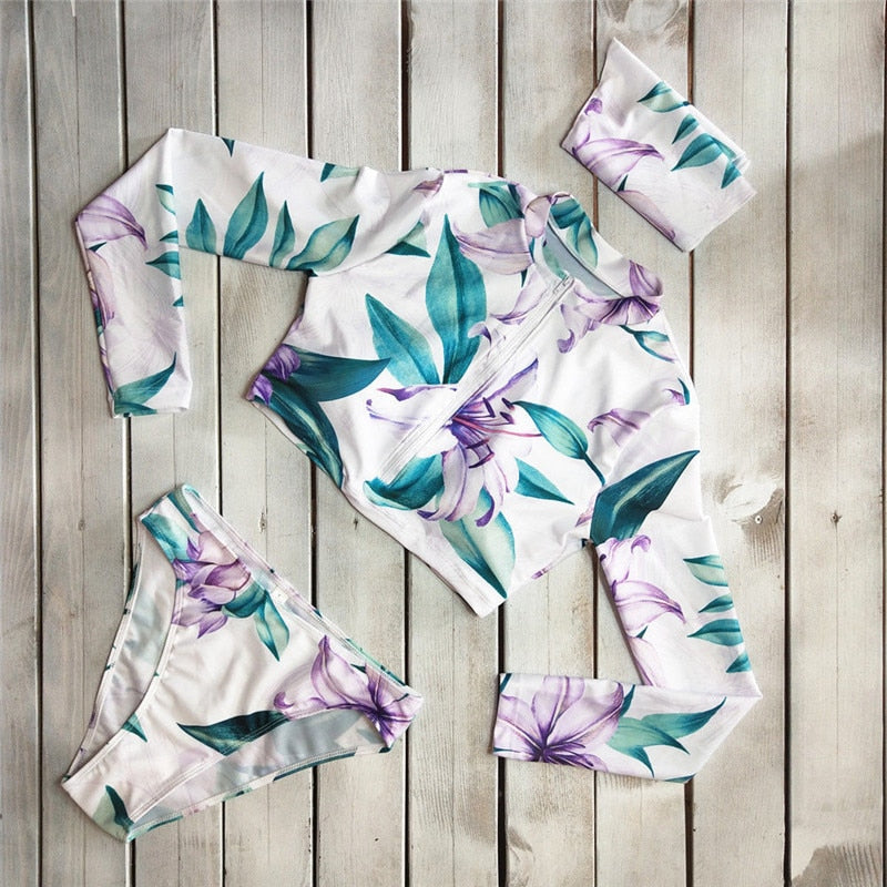 Bikini Push up Padded Zipper Crop Top Swimsuit Bathing Swimsuit  Swimming Suit For Women Two Piece Suits eprolo