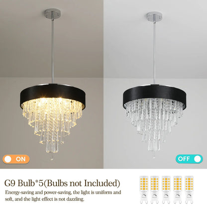 Modern Crystal Chandelier for Living Room – Luxury Round Crystal Lamp for Home Décor Light Fixture - Shello's Creative Boutique