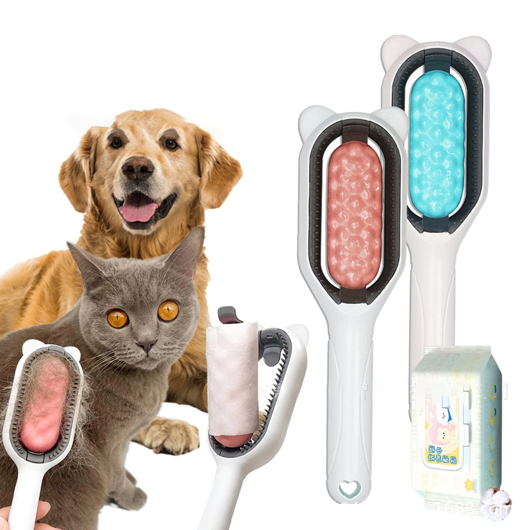 Pet Cleaning And Hair Removal Comb Cat Comb To Remove Floating Hair Pet Comb Brush Disposable Wipes For Long Hair And Short Hair eprolo