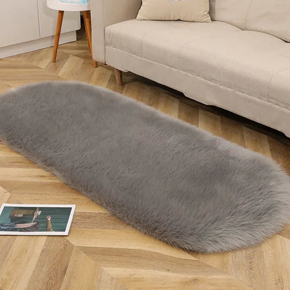 Imitation Wool Oval Plush Carpet – Soft Luxury for Any Space - Shello's Creative Boutique