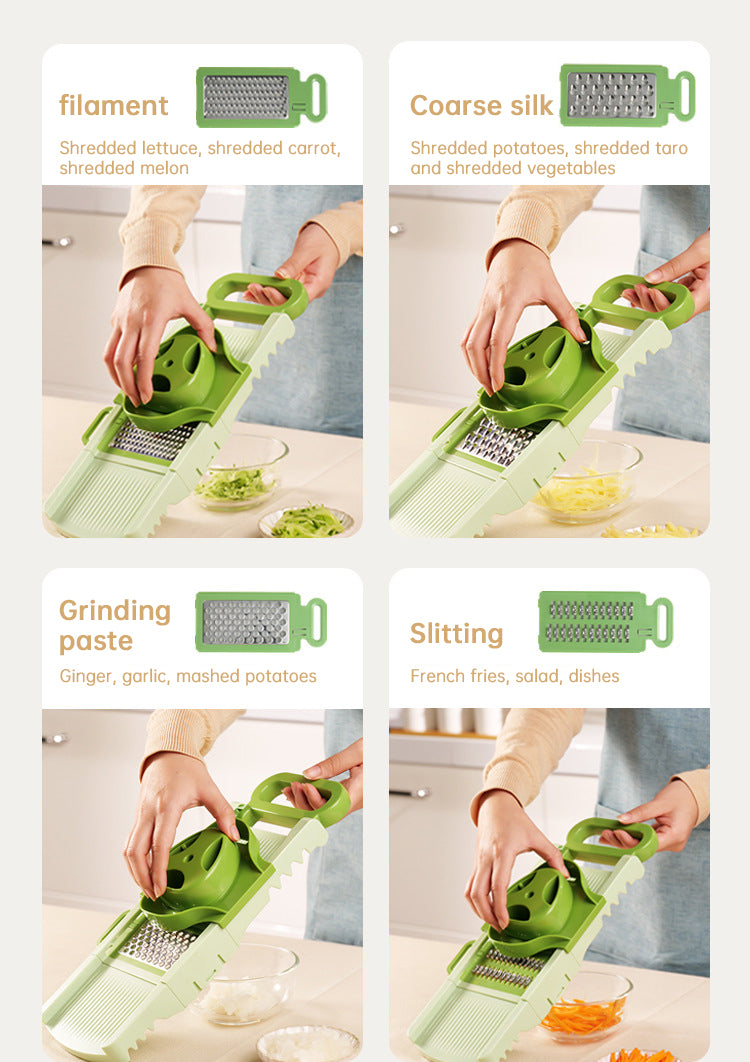 5-IN-1 BL ADE BOX INTEGRATED STORAGE Fruit Chopper Slicer Dicer Cutter Grinder Set Vegetable Processor Slicer Cutter eprolo