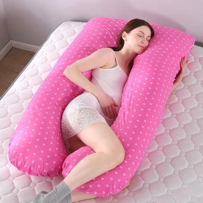 Pregnancy Pillow Bedding Full Body Pillow for Pregnant Women Comfortable U-Shape Cushion Long Side Sleeping Support Pillows - Shello's Creative Boutique