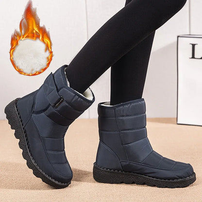 Winter New Snow Boots Women's High Top Waterproof Cotton Shoes Casual Short Tube Plush Plus Large Cotton Boots 43 Amazon - Shello's Creative Boutique