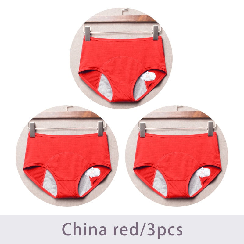 3pcs/Set Menstrual Panties Women Sexy Pants Leak Proof Incontinence Underwear Period Proof Briefs High Waist Female Dropshipping eprolo