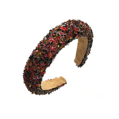 Exaggerated Baroque Colorful Crystal Candy Sponge Wide Edge Hair Hoop Headband - Shello's Creative Boutique