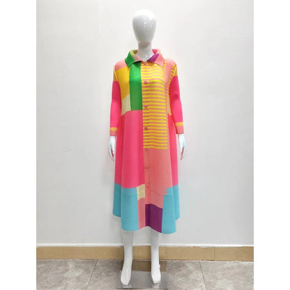 Elevate Your Wardrobe with Miyake Style Spring Pleated Dress! - Shello's Creative Boutique