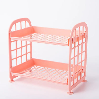 Double-Tier Storage Rack – Kitchen & Bathroom Organising Shelf - Shello's Creative Boutique