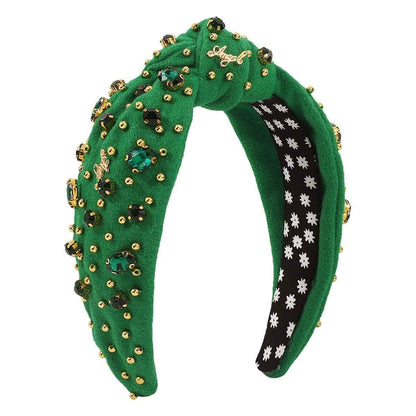 Retro Plush Hair Hoop - Vintage Style Headband with Sparkle Details - Shello's Creative Boutique