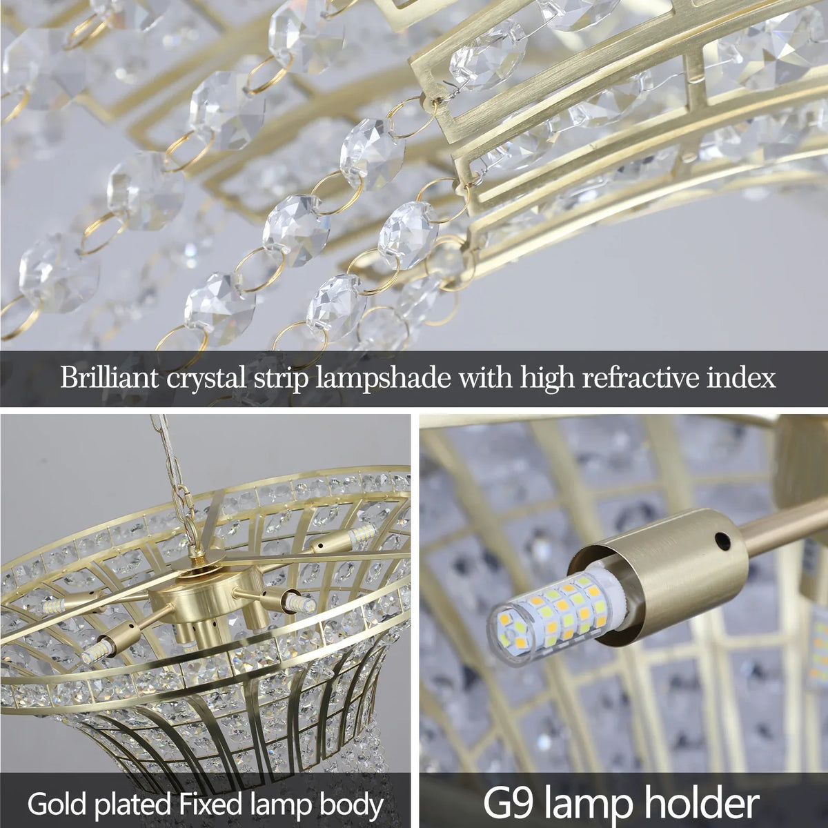 8-Light 23.6" Wide Crystal Waterfall Chandelier - Shello's Creative Boutique