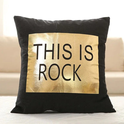 Luxurious Gold Foil Velvet Pillow Cover - Elegant 45x45cm Cushion - Shello's Creative Boutique
