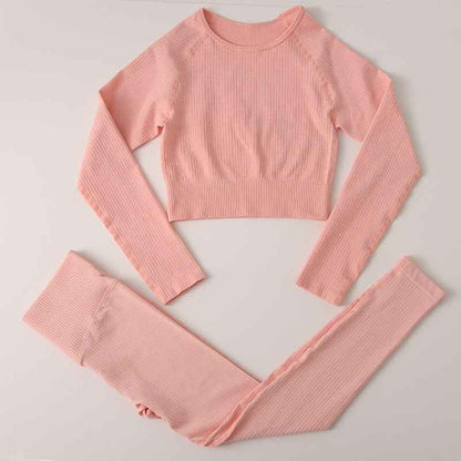 Women Gym Clothing High Waist Yoga Pants Tracksuit Fitness Clothing Two or Three-Piece Set