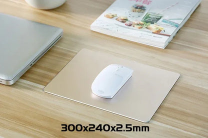 Aluminum Alloy Smooth Mouse Pad 240x180/300mm Hard Metal Slim Desk Mat Rubber Anti-slip Bottom Speed Control Mousepad For Gaming - Shello's Creative Boutique